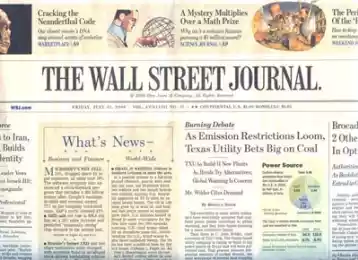 Вышел первый номер "The Wall Street Journal"