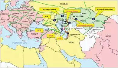 Экспортные маршруты казахстанской нефти