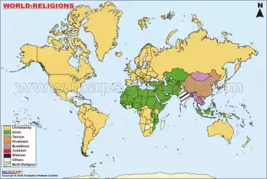 Карта мировых религий