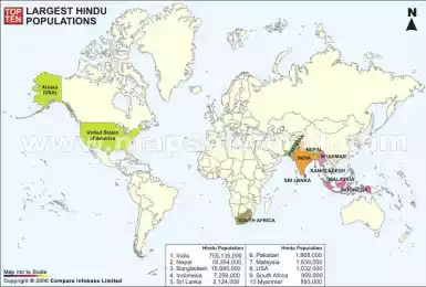 Крупнейшие индуисткие страны