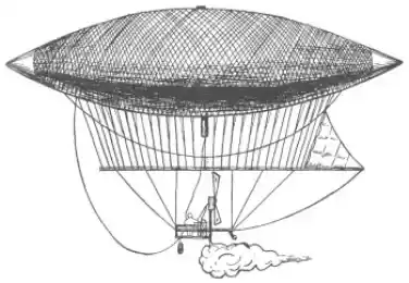 Первый полёт на дирижабле с паровым двигателем