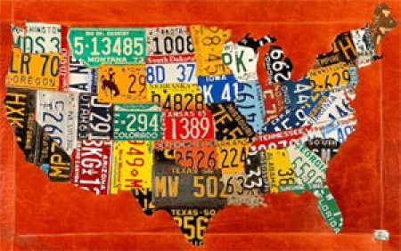Появились первые автомобильные номера в США