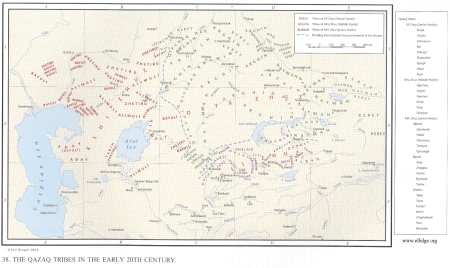 Карта расселения казахов (первая)